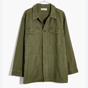 Madewell Military Green Shirt Jacket